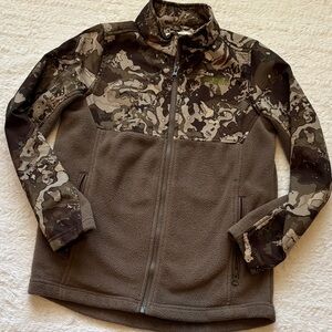 Boys Magellan Camo Fleece Full-Zip Jacket - Olive and Brown